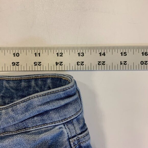 American Eagle Women's Strigid Ripped Distressed Mom Jean in Blown Out Blue SZ 0 - Picture 13 of 15